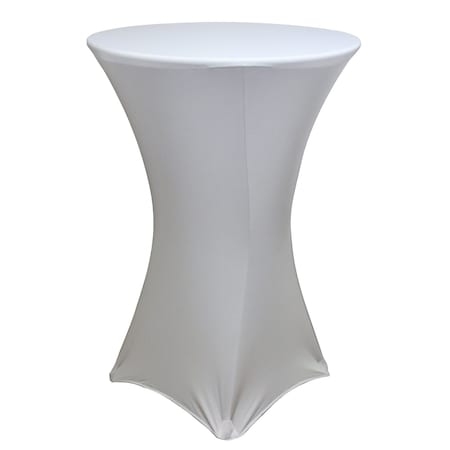 Atlas Commercial Products Spandex Fitted Stretch Table Cover for 30" Cocktail Table, Silver SP-CTC-18